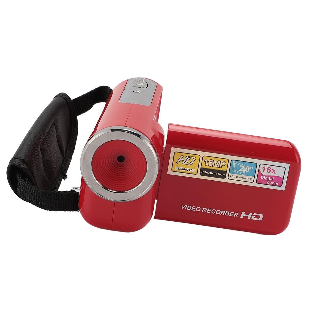 Digital Video Camera Recorder 1080P HD 16MP Portable DV Camcorder 16X Digital Zoom 2in Screen 8GB