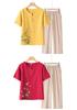 Elderly Women's Summer 2026 Short Sleeve Loose T-Shirt Two-Piece Set