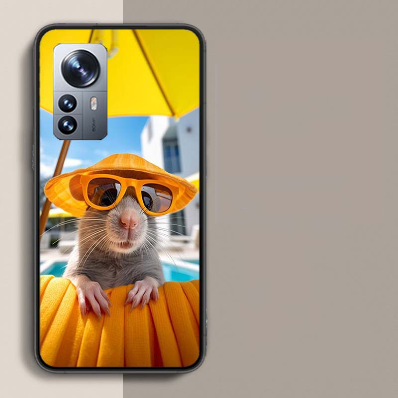 Cute Hamster Phone Case For Redmi Note 13 Pro Plus 14 Pro+ 12S 12 11S 11T 11E 11 10S 10 9S 9 Xiaomi Capa TPU