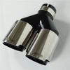 63-89mm Chrom Doppel-Auspuffendstück