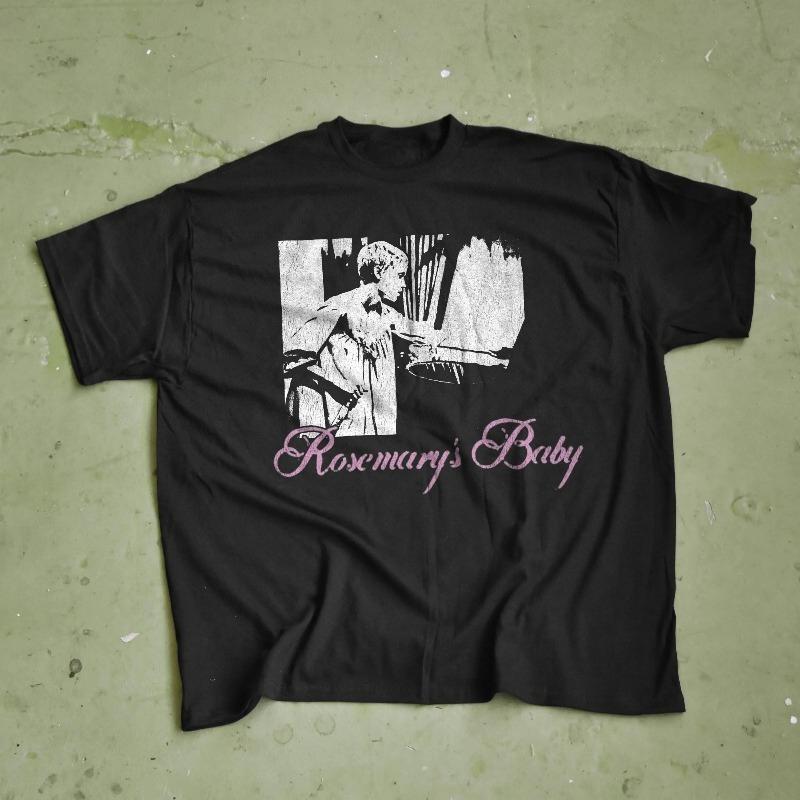 Rosemarys Baby TShirt Retro Horror Movie Tee Halloween Cult Film HighQuality Streetwear Unisex S
