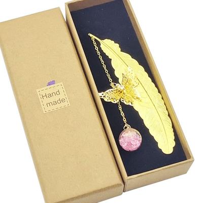 Birthday Xmas Creative Gifts Metal Feather Bookmark Classical Chinese Bookmarks Learning Stationery