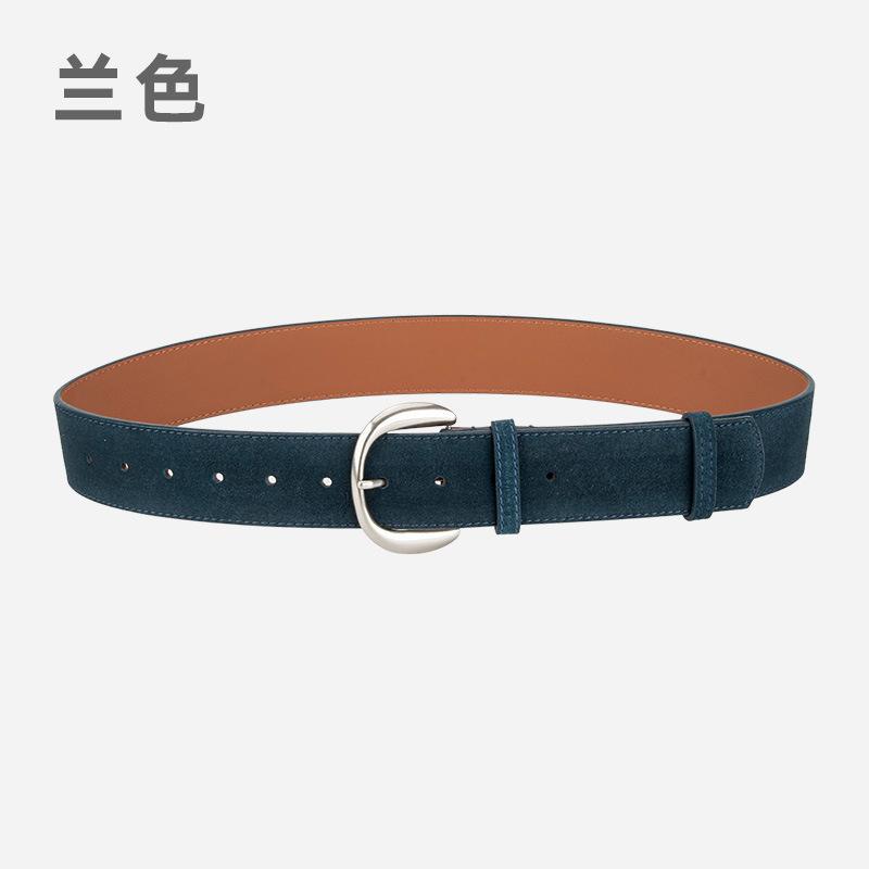 Literary And Retro Women'S Belt Matte High-End Leather With Skirt Jeans Decorative Belt Women