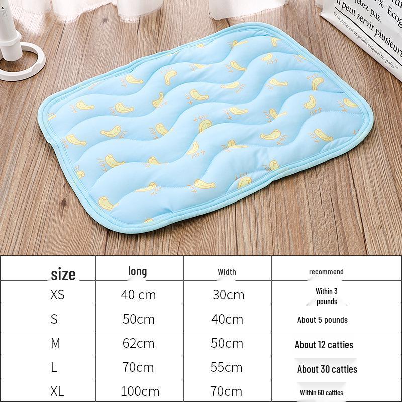 Summer Cooling Ice Silk Pet Mat: Breathable Cat and Dog Bed for a Cool Sleeping Experience