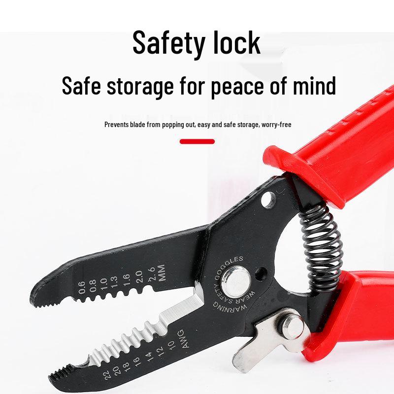 6-inch Wire Stripper & Crimping Tool with Flat-Nose Pliers