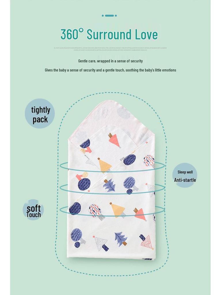 Class A Pure Cotton Newborn Swaddle Blanket – Soft, Thin, Skin-Friendly, All-Season Wrap
