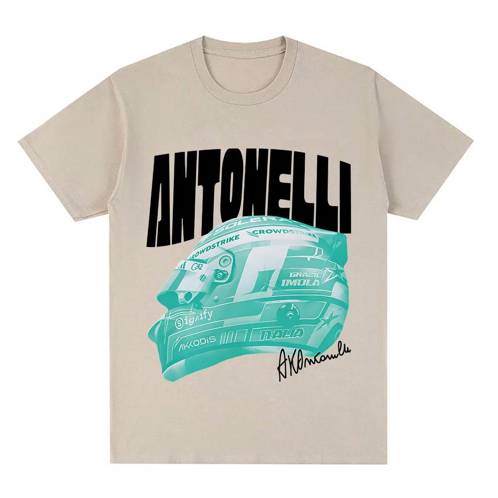 Kimi No.12 Antonelli Racing Driver T-shirt O-neck Summer Short Sleeve Mens Tshirts Unisex Streetwear Design Graphic Print Tees Anime Tops Band T-shirt