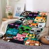 Minecraft Pixel Characters Blanket Soft Throw Blanket For Home Bedroom Bed Sofa Travel Office Solid Christmas Blanket
