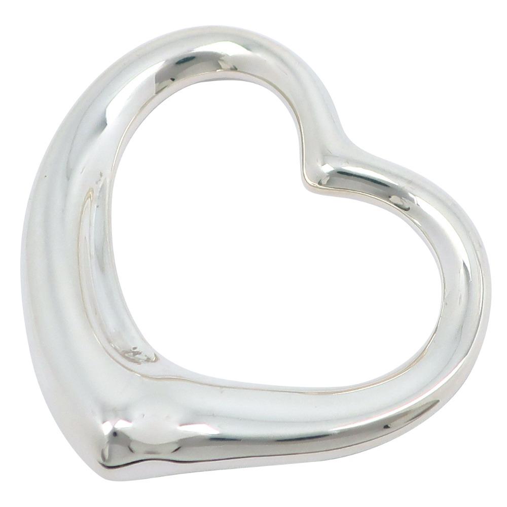 TIFFANY&Co. Open Heart Large Pendant Top Elsa Peretti Silver925 13.9g Women Used