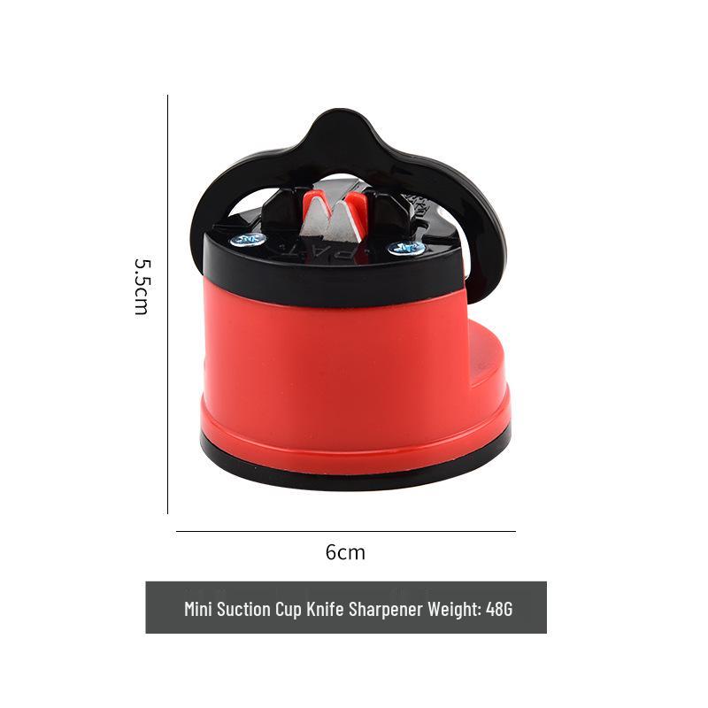 Portable Multifunctional Kitchen Knife Sharpener with Tungsten Steel and Suction Cup