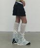 KIRSH Ribbon Summer Leg Warmers [White]