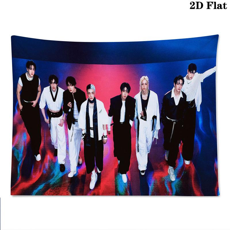 SKZ Wall tapestry, aesthetic printed fabric blanket, suitable for bedroom, living room, and home decor.