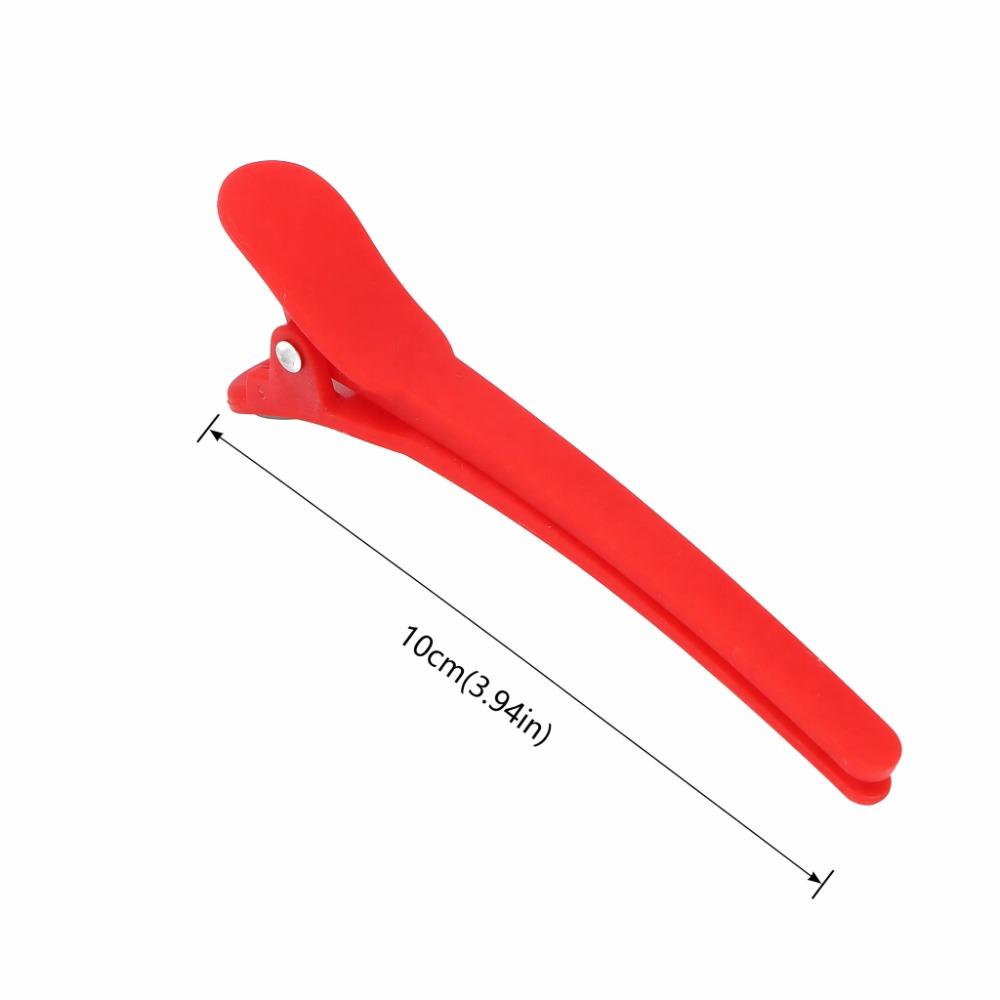 12PCS Red Color Duckbill Hair Clips Non Slip Plastic Hair Clips Hair Styling Clips For Hairdressing