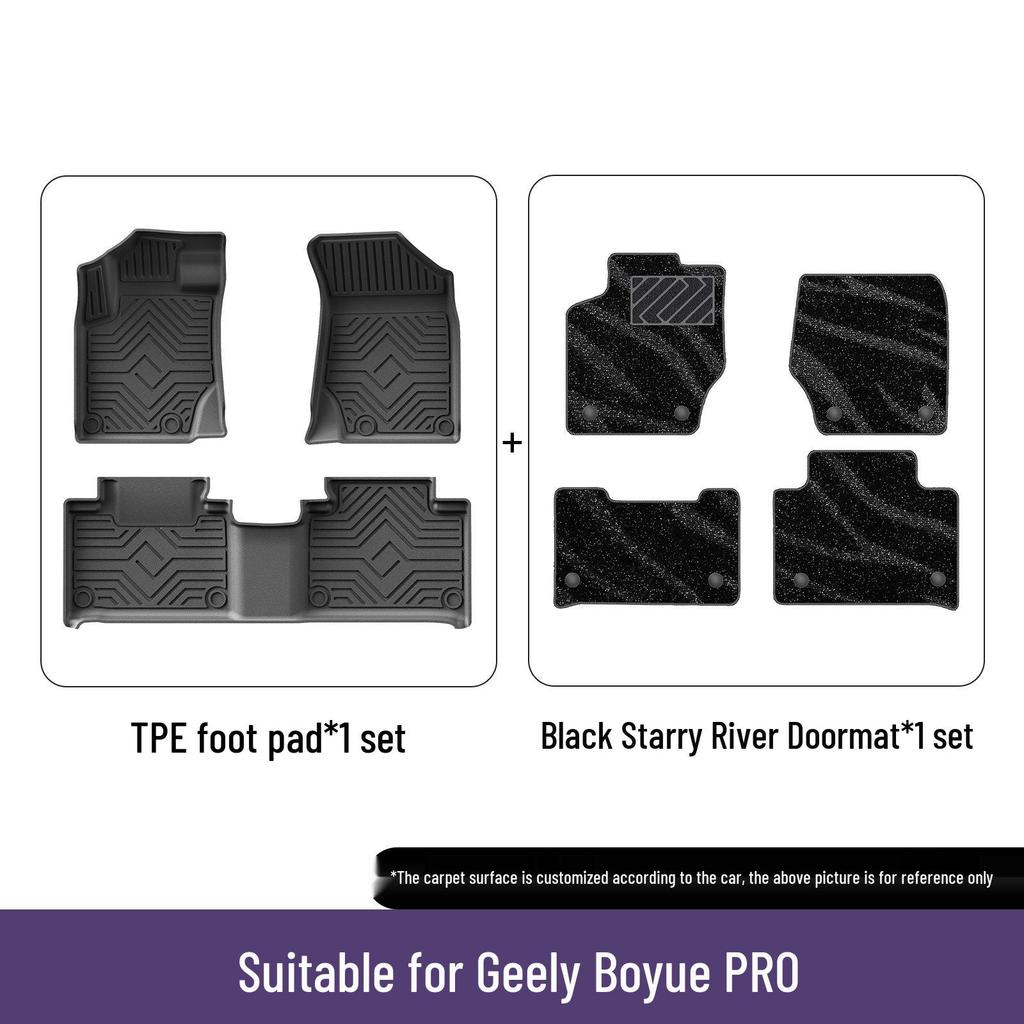 Geely Boyue X 22 Model Custom TPE Floor Mats - Durable, Eco-Friendly, 3D All-Weather Design