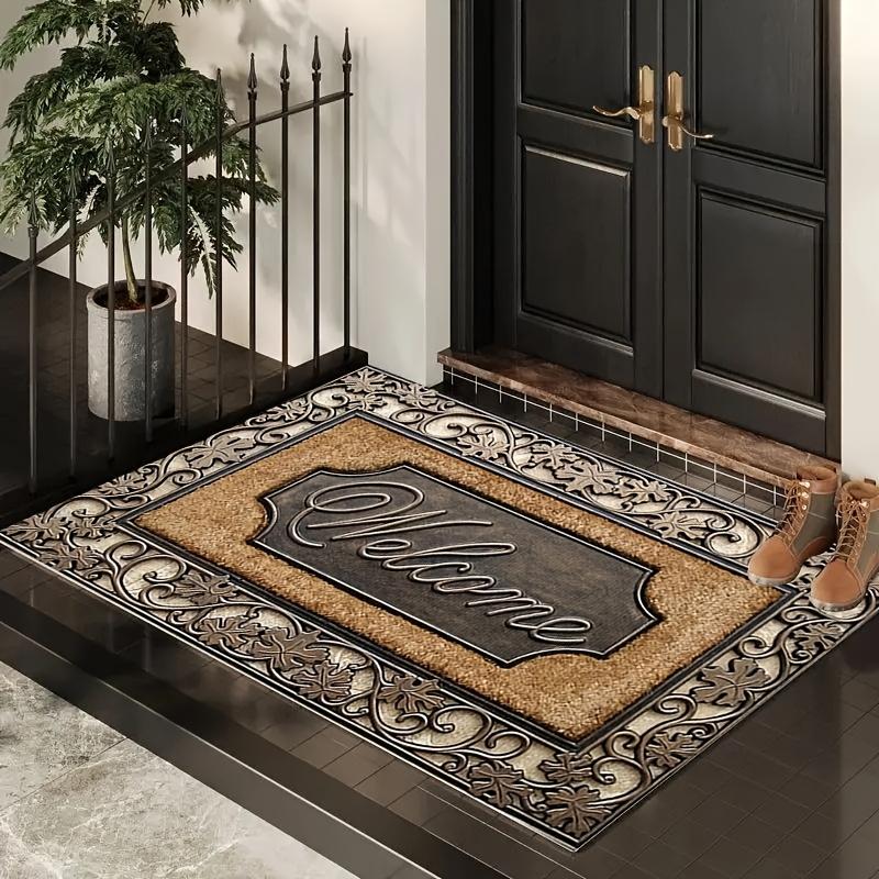 Kreatywny wycieraczka do drzwi domowych Flanelowy spód Dywan Dom Amerykański Retro Salon Wejście Drzwi Wycieraczka Wygodny dotyk Dekoracja domu