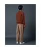 SHIFT.G Wool Blended Fancy Yarn Polo Neck Sweater Brick