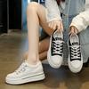 Fashion Korean Platform Women Shoes 2025 Fashion Casual Outdoor Versatile Lace Up Wedges Heel Shoes Walking Comfortable Ladies Sneakers