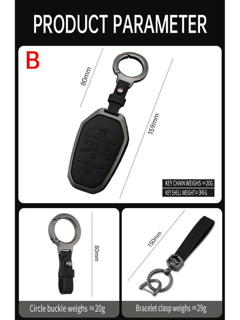 Originální kožené pouzdro na klíče pro SsangYong Korando/Rexton s kovovou přezkou