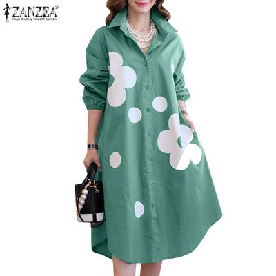 Γυναικείο καλοκαιρινό φόρεμα με φλοράλ στάμπα γιακά