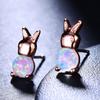 Wish seasonal opal rabbit ear buckle lady naughty funny fresh wind niche jewelry
