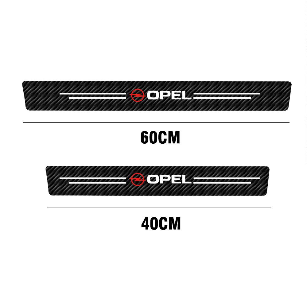 4pcs Leather Carbon Fiber Car Door Edge Sill Protector Strip Stickers for Opel Astra H G Insignia Antara Ampera Mokka Zafira GTC Sf6