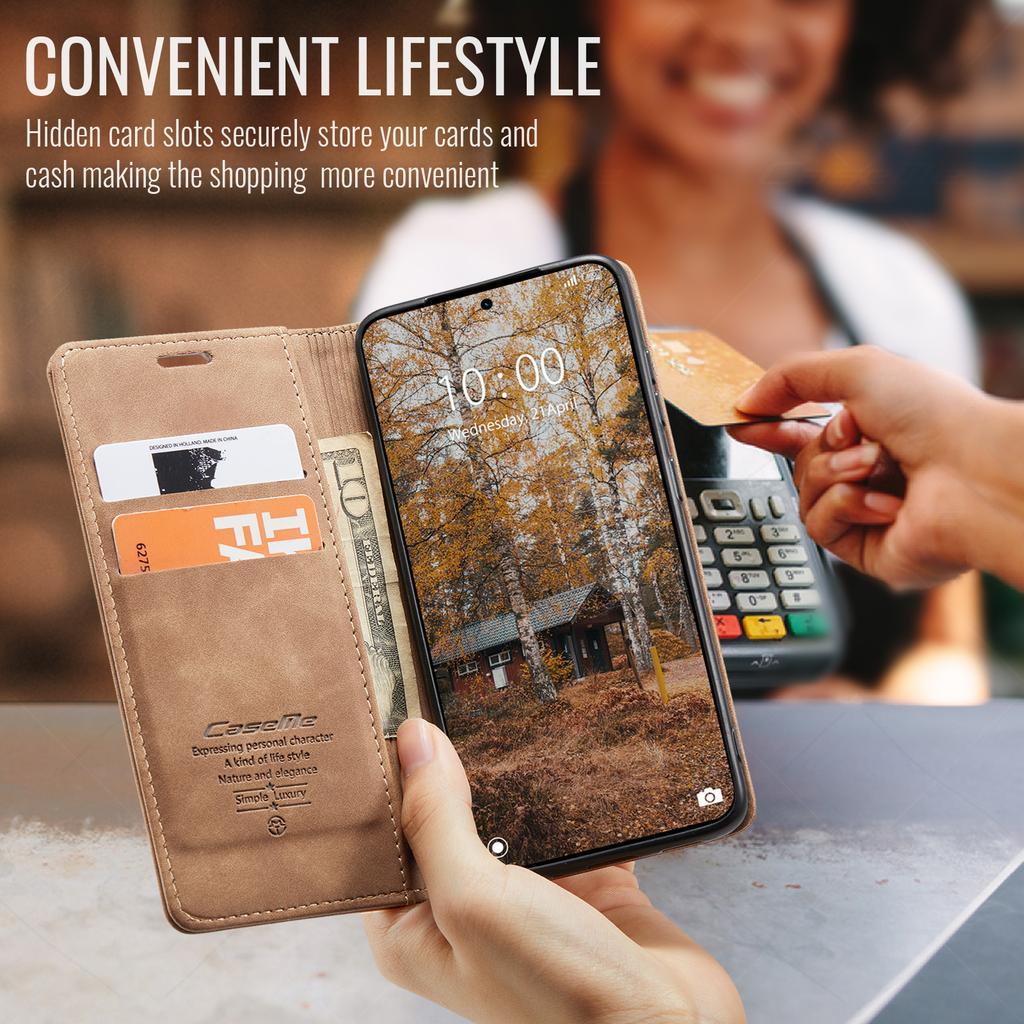 Business Magnetic Flip Leather Case For Xiaomi Redmi Note 15 14 13 12 Pro Plus 15C 14C 13C 12C Book Card Solt Wallet Stand Cover