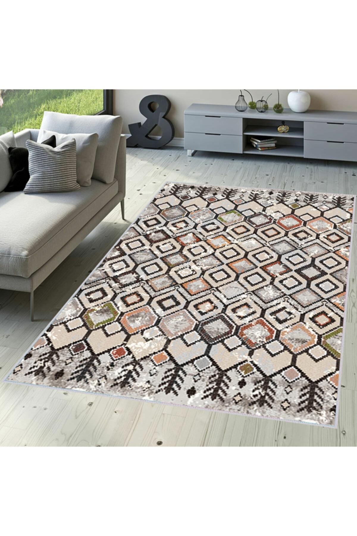 

Моющийся ковер с принтом Rovigo Home RVG1524-HT578 50x80 коричневый