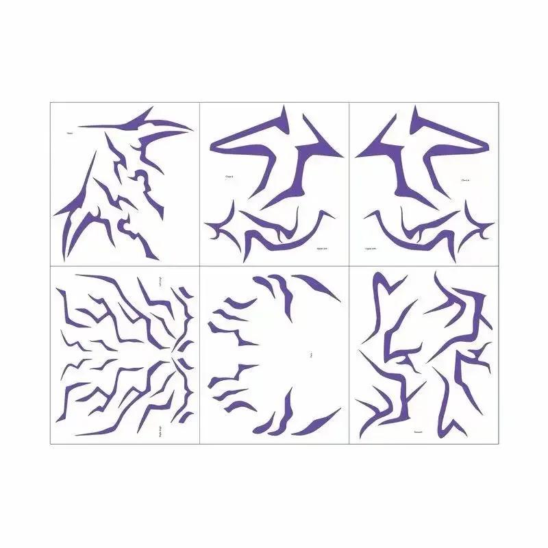 Rumi Laser-Aufkleber Kpop Demon Hunters Cos Jinu Cosplay Rumi Cosplay Gesichtstattoo-Aufkleber Arme Taille Oberschenkel Brust Frauen Rollenspiel