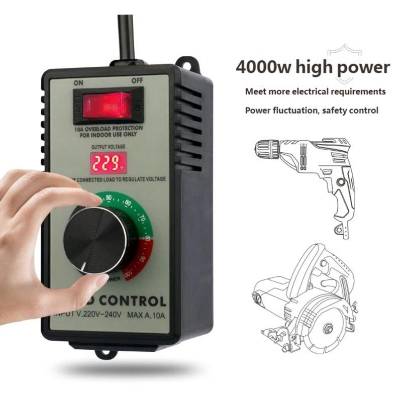 Industrial AC Motor Speed Controllers 10A UK Motor Speed Regulator for Machinery & Appliance Adjustments