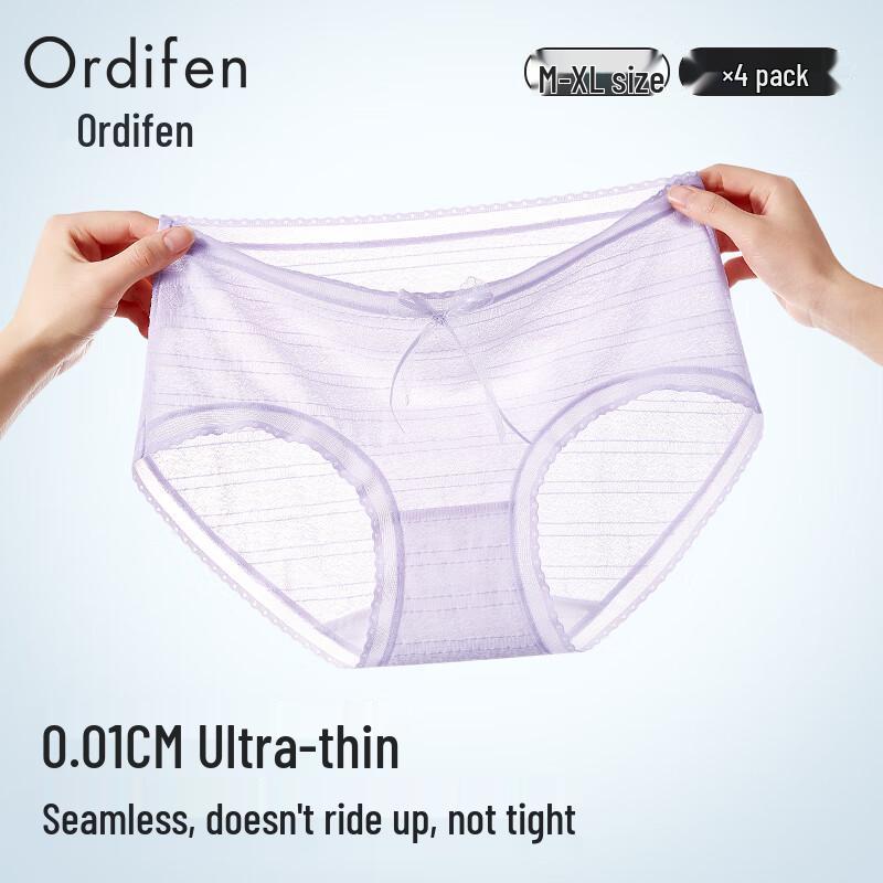 

Женские антибактериальные трусы-слипы Audifen 7A из кружева и сетки L