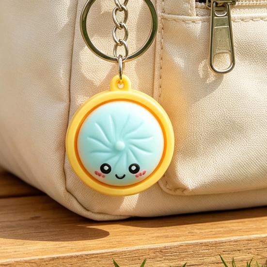 3Pcs Mini Dumpling Keychain Pendant Soft Food Charm Cartoon Snack Accessories for Bags Car