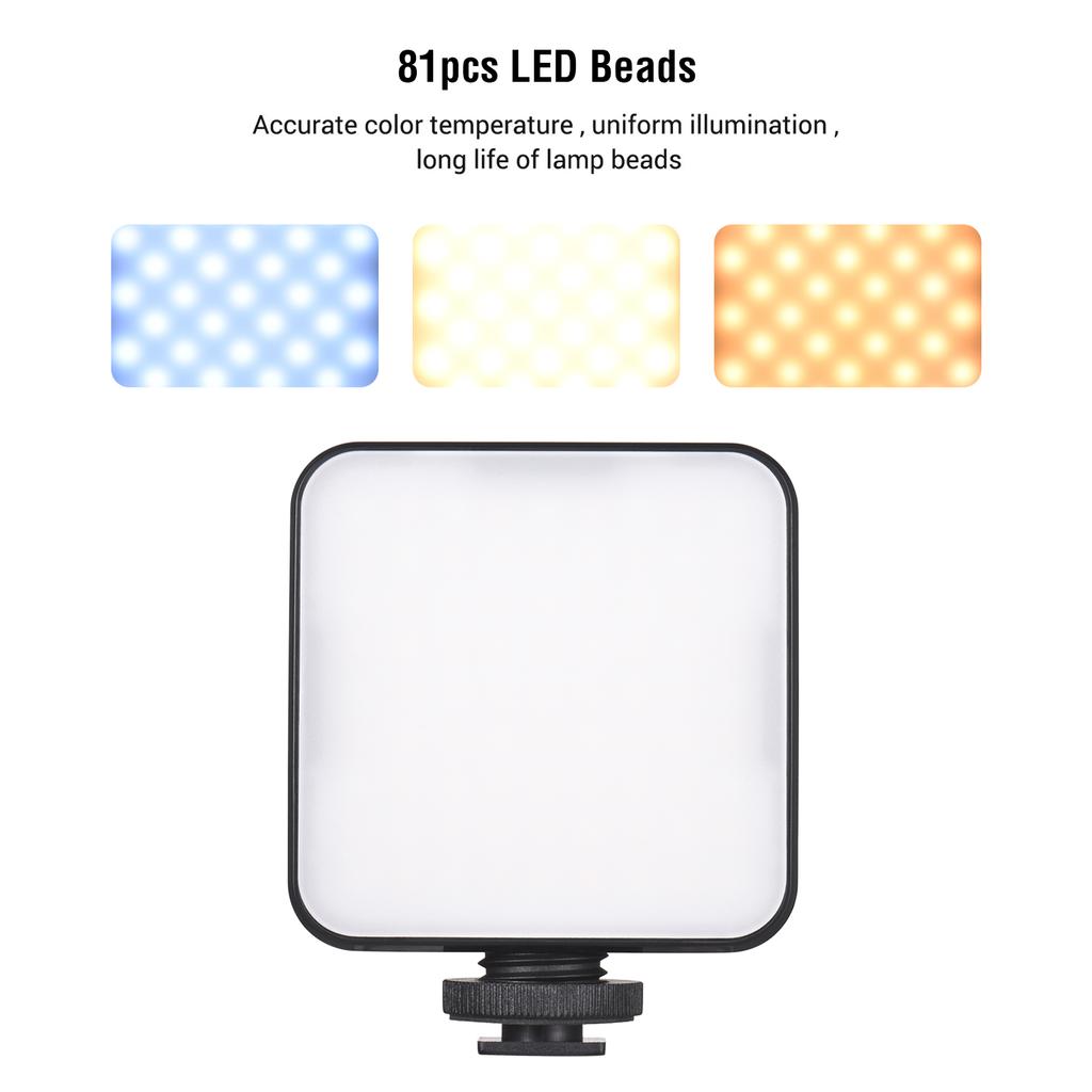 Andoer ST81 Taschen-wiederaufladbares LED-Videolicht, Fotografie-Fülllicht, 2500 K-9000 K, zweifarbig