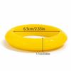Korean Glossy Round Resin Bracelets Thick Geometric Plastic Bangle Stackable Elegant Wide Bracelets Fashion