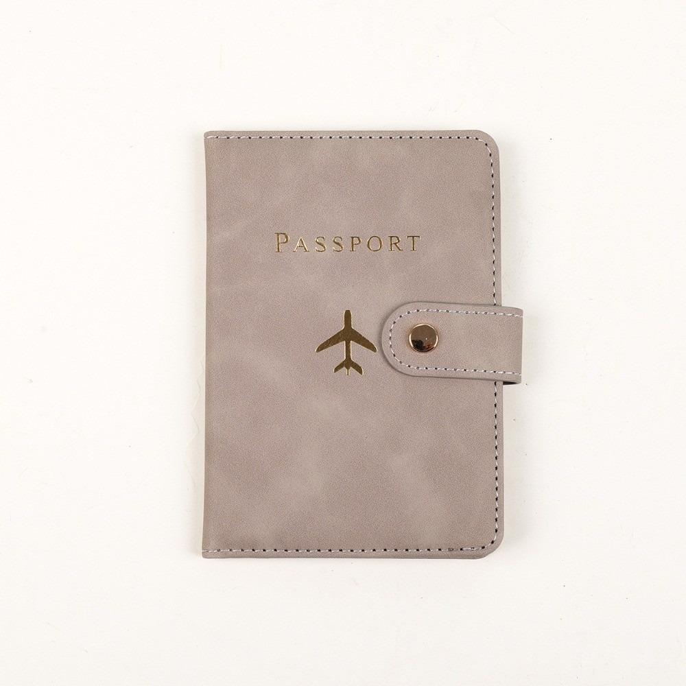 High Quality Waterproof Travel Passport Covers PU Leather Buckle Leather Passport Holder Hasp Passport Book Travel Accessories