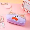DIY Pencil Case Box Organizer Long Hair Doll Design Large Capacity Zipper Closure Pen Marker Drawing Tool Holder