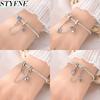 Newcopperclassical Cross Flower Type Musical Note Butterfly Safety Chain For Women Bead Diy Bracelet Jewelry Gift