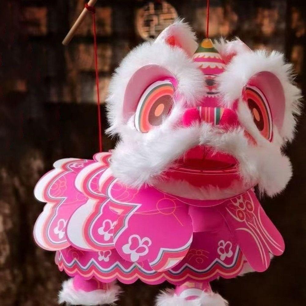 Balíček materiálu pro kutily Novoroční lucerna Lví tanec s třásní Vodotěsná Stará novoroční lucerna Závěsná ozdoba