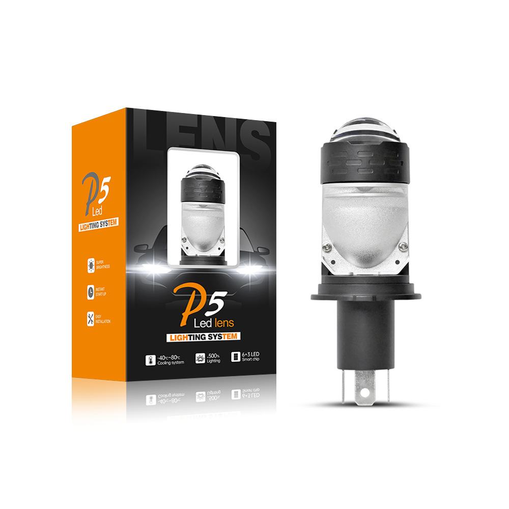 

H4 Lens, in-line P5 Motorcycle Spotlight Headlight LED Lens Fisheye Light Lens Far and Near Integration 6000K