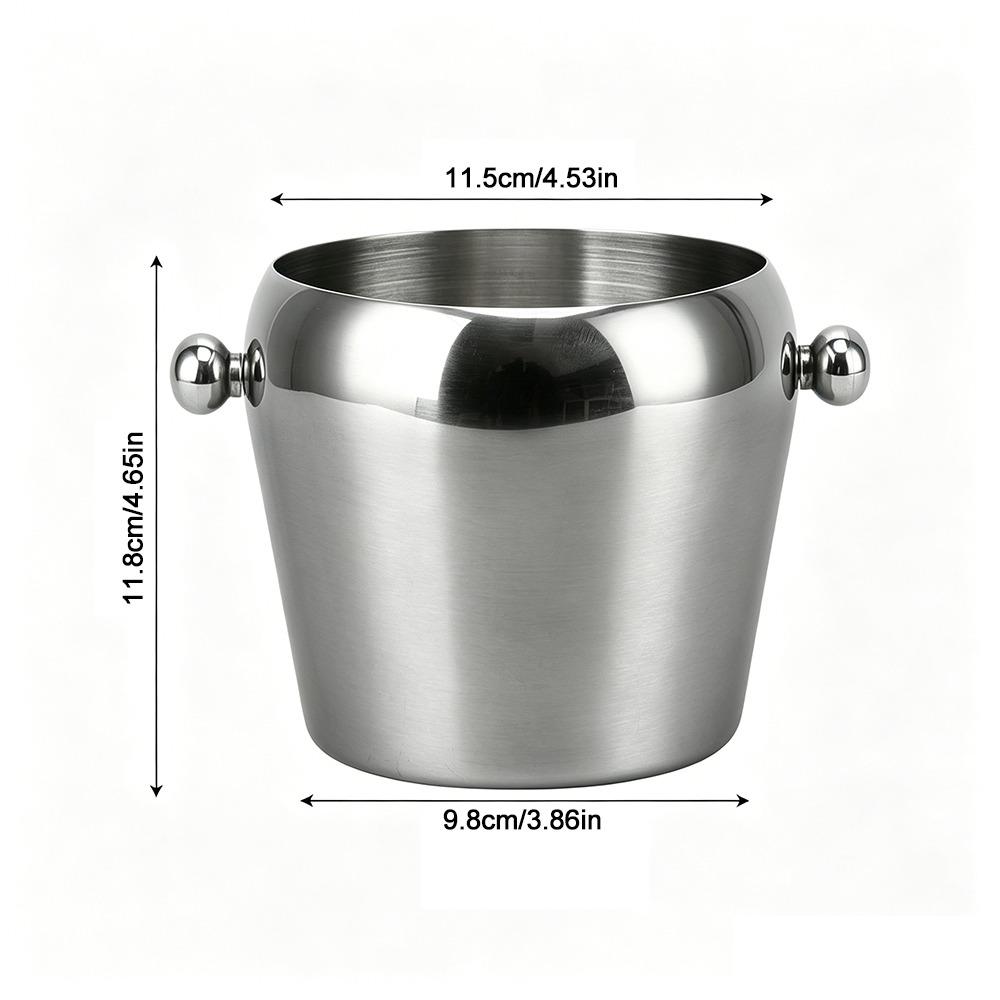 Rustproof Wine Chiller Smooth Handle Champagne Bucket Insulated Beverage Tub Bars 1L