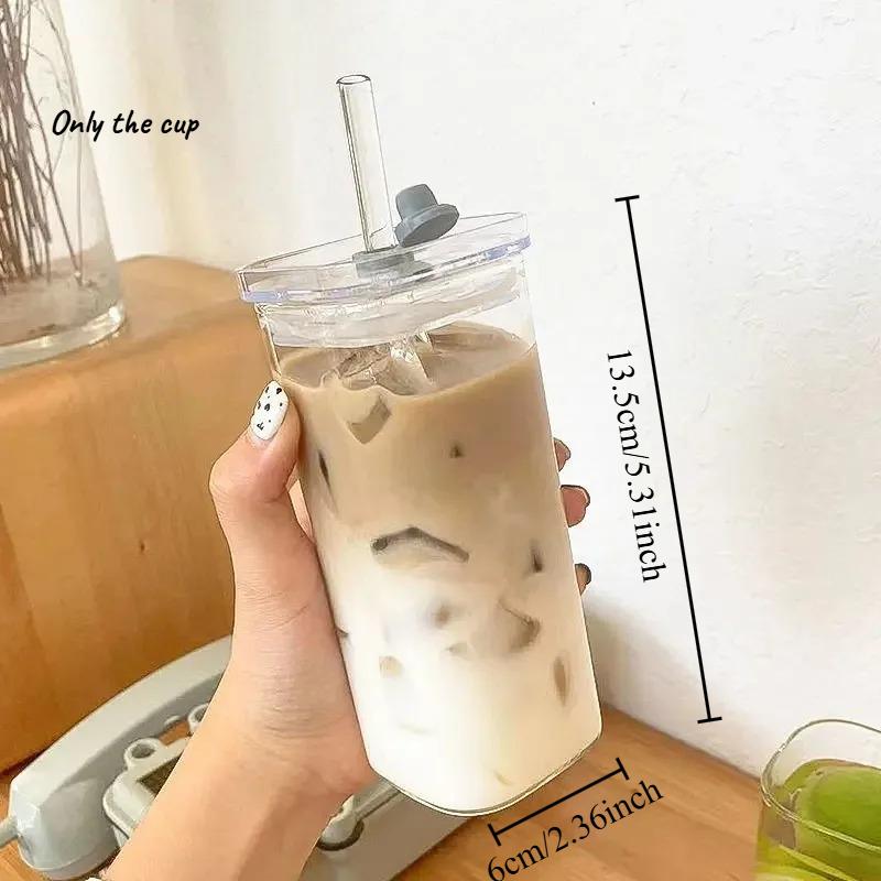 

Reusable Square Acrylic Tumbler Set with Straw & Lid Clear Iced Coffee Cup for Cold Drinks & Daily Use 301-400ml