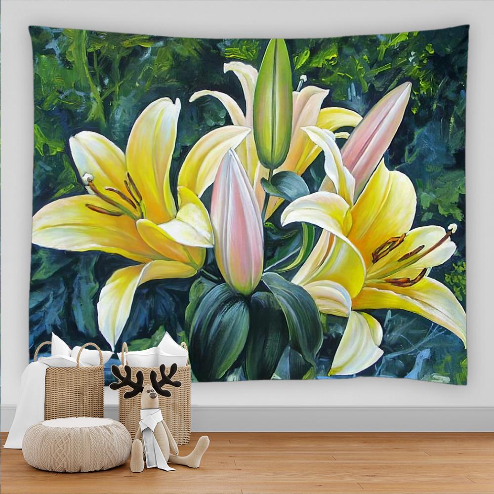 

Красочный цветочный гобелен, настенный цветочный коврик для йоги, одеяло, хиппи, гобелен в стиле бохо, психоделическое искусство, украшение для дома, гостиной 150X150CM