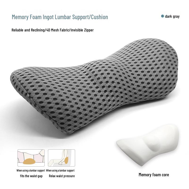Memory Foam Lumbar Support Cushion for Sofa, Car, and Office