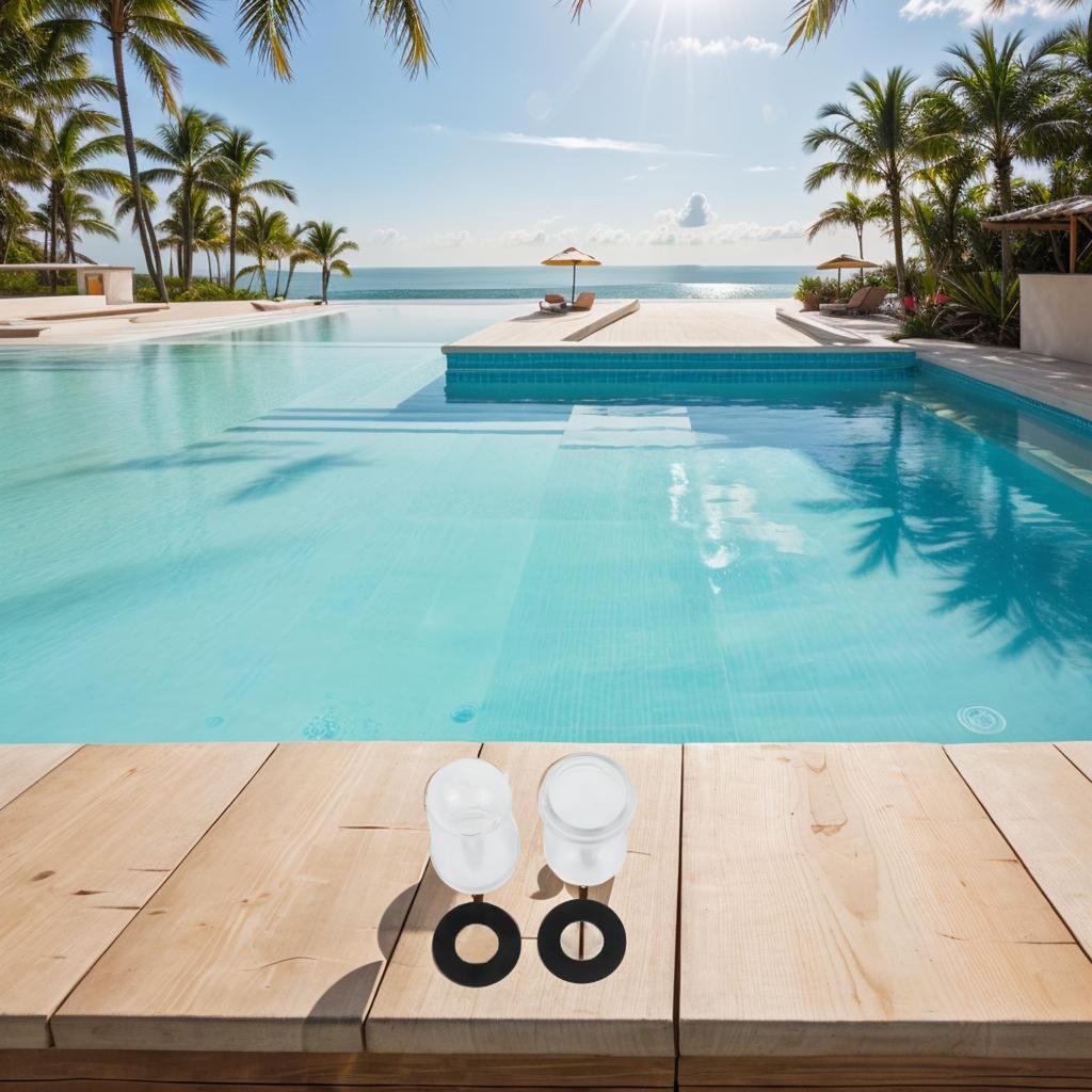 Ersättningsglas med packning för Hayward Sandfilterventiler SP0710 SP0710X Modeller Kompatibel med Pro Series Filter