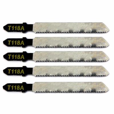 5 adet Yeni T118A HCS Kavisli Dekupaj Testere Bıçakları Metal Kesme 77mm Uzunluk 1.0-3.0mm