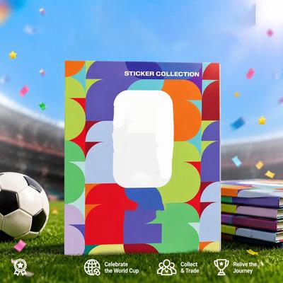 Sticker Collection Album for Sports Tournament Collectible Stickers Large Capacity Storage Book for Fans and Collectors