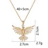 Women's Butterfly Necklace with Colored Zircon: Elegant Titanium Steel Clavicle Chain, Non-Fading, European & American Style