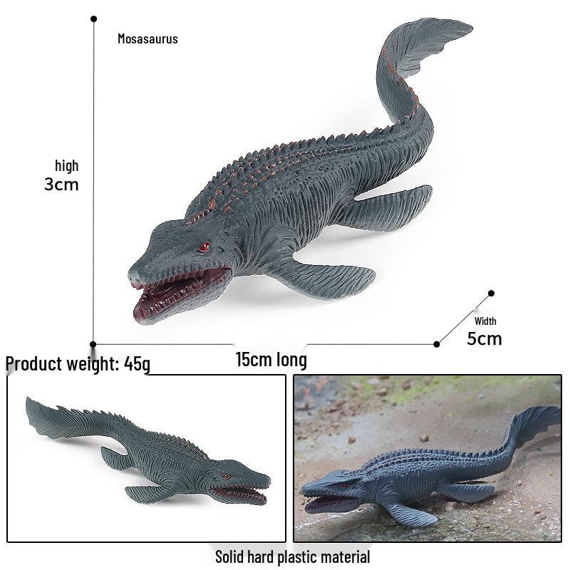 Cognitive Dinosaur Models: T-Rex, Dilophosaurus, Velociraptor, Mosasaurus - Kids Simulation Toys & Animal Ornaments.