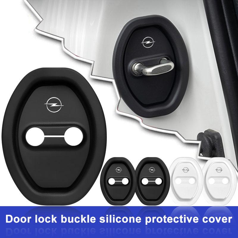 Car Door Lock Buckle Protector Cover Buffer Anti-Rust For Opel Corsa Astra Mokka Grandland X Insignia Zafira Vivaro Combo