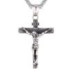 Retro Geometric Titanium Steel Men's Cross Pendant Necklace Personalized Steel Chain Jewelry Wholesale