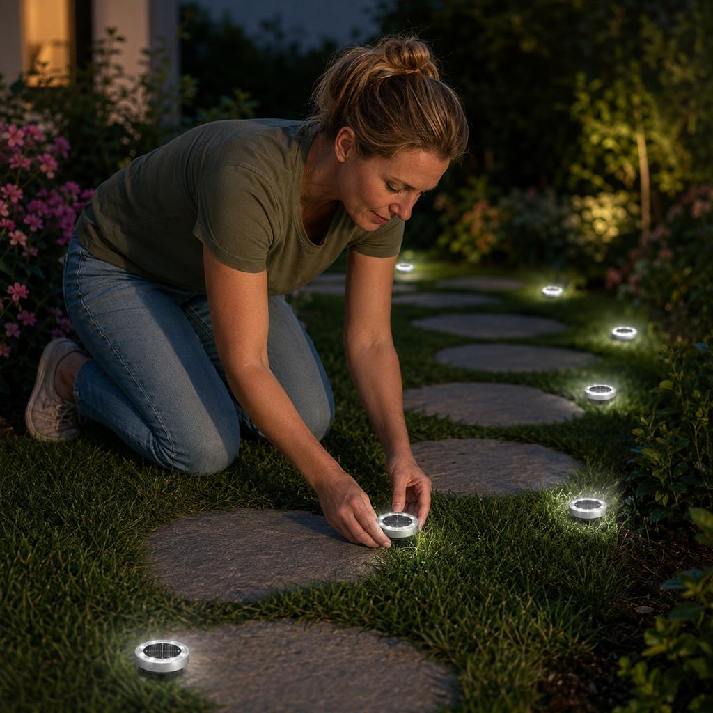 Powered Outdoor In-Ground Lights, Stainless Stake Lights for Garden, , Decoration